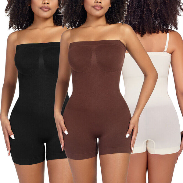 Seamless Sculpt Body Shaper with Removable Straps